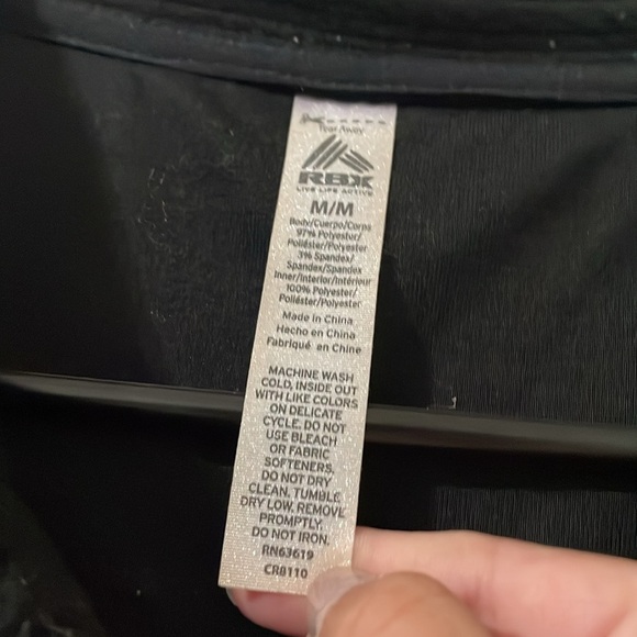 RBX Black Bomber Jacket with Zipper Closure Size M - Picture 3 of 5